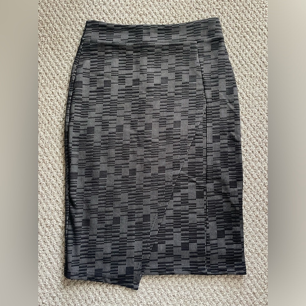 Anthropologie- Maeve Geometric Line Pencil Skirt